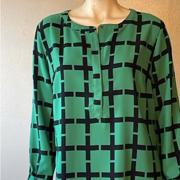 Merona plaided, long sleeves tunic dress, size XL - Picture 2 of 10